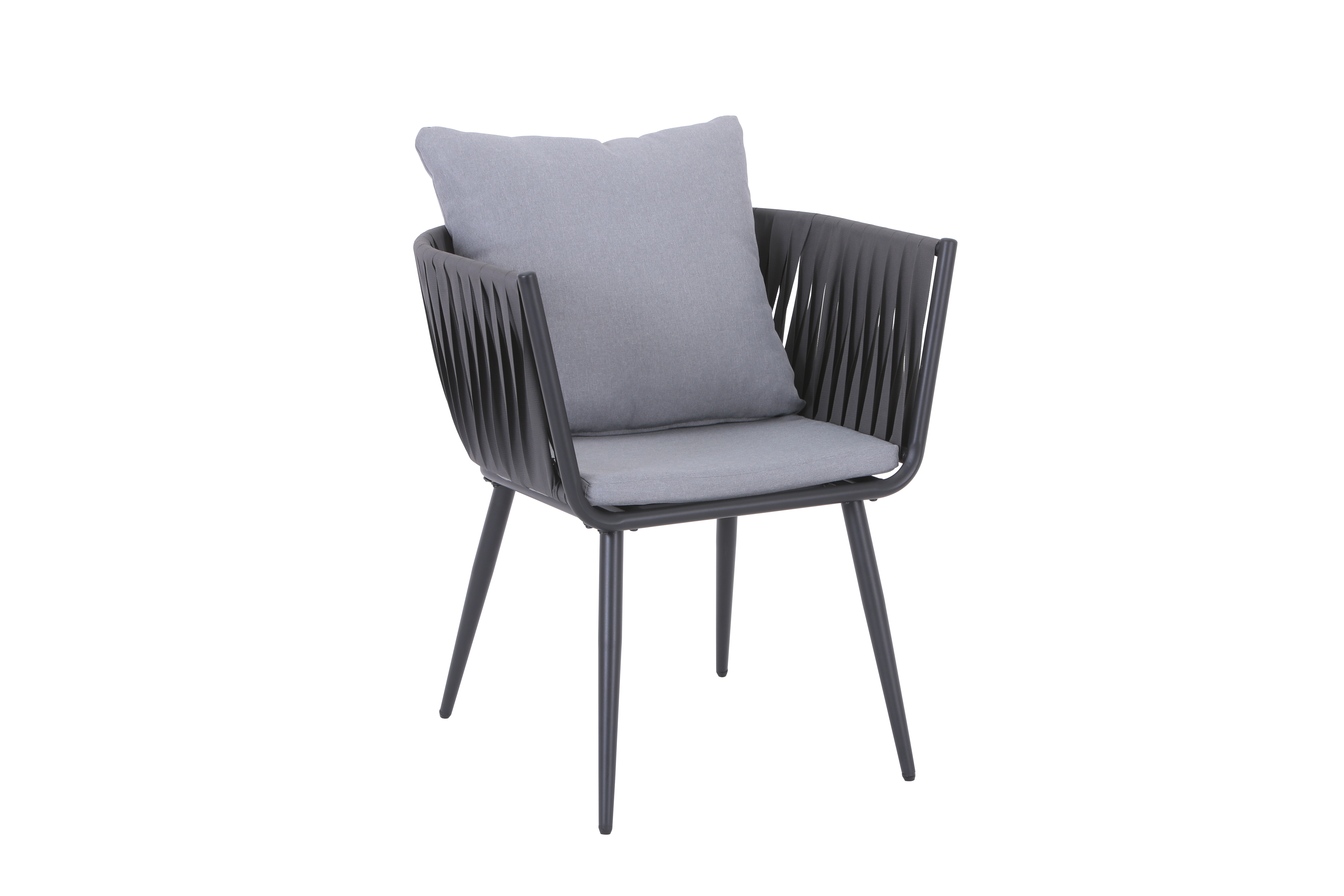 Udendørs stol Siena med aluminiumsstel til udendørs brug Lænestol antracit